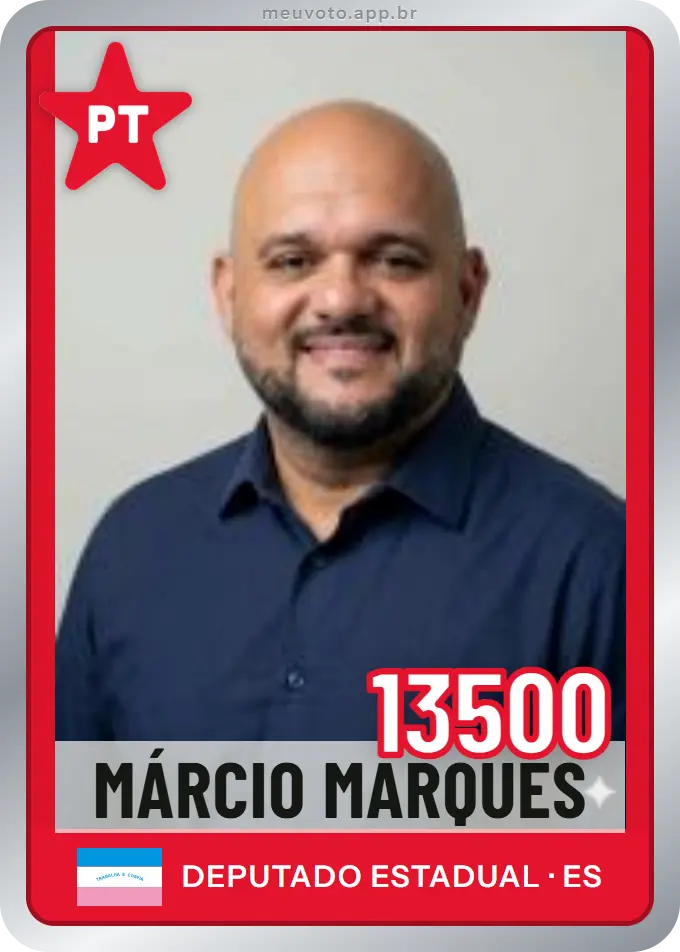 Carta de Márcio Marques, número 13500, PT