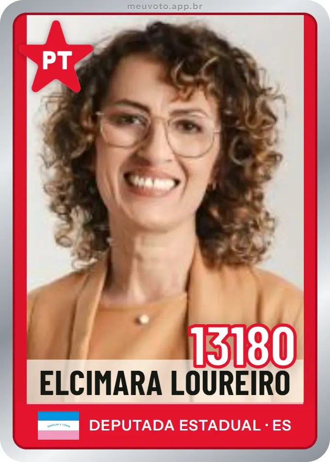 Carta de Elcimara Loureiro, número 13180, PT