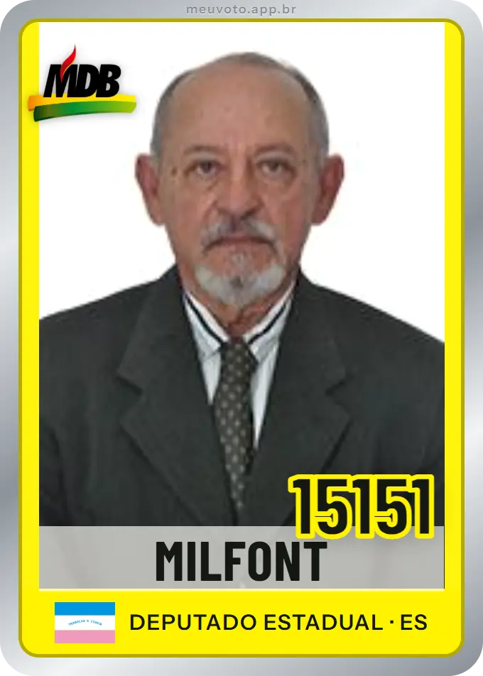 Carta de Milfont, número 15151, MDB