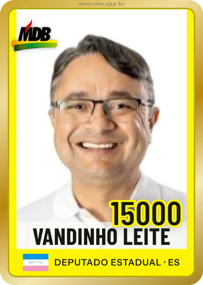 Carta de Vandinho Leite, número 15000, MDB
