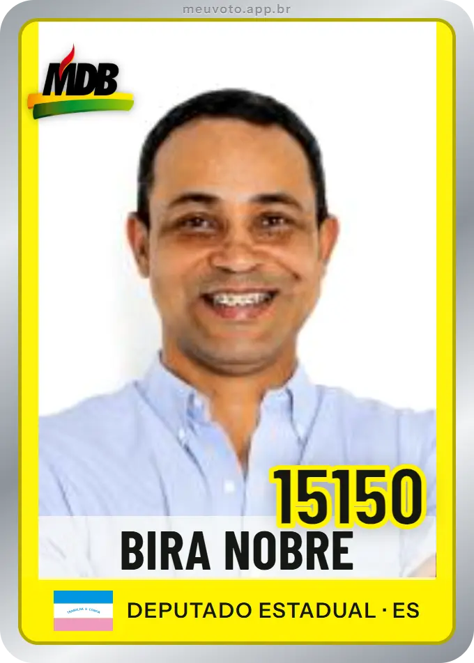 Carta de Bira Nobre, número 15150, MDB