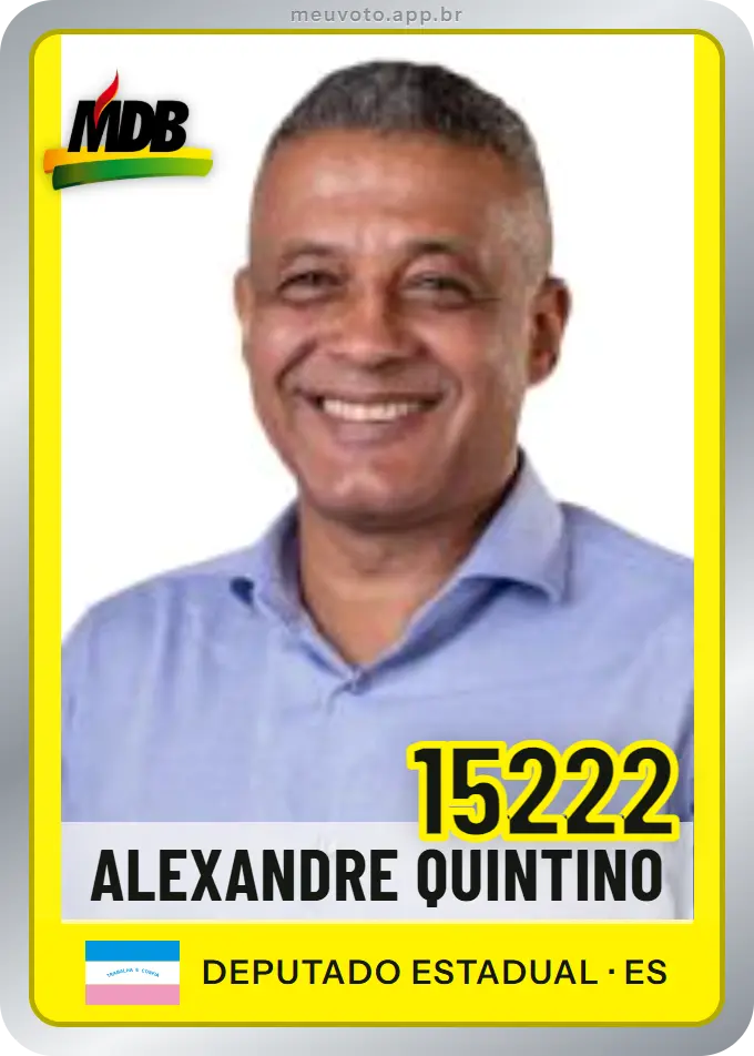 Carta de Alexandre Quintino, número 15222, MDB