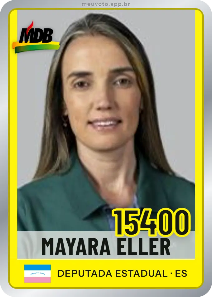 Carta de Mayara Eller, número 15400, MDB