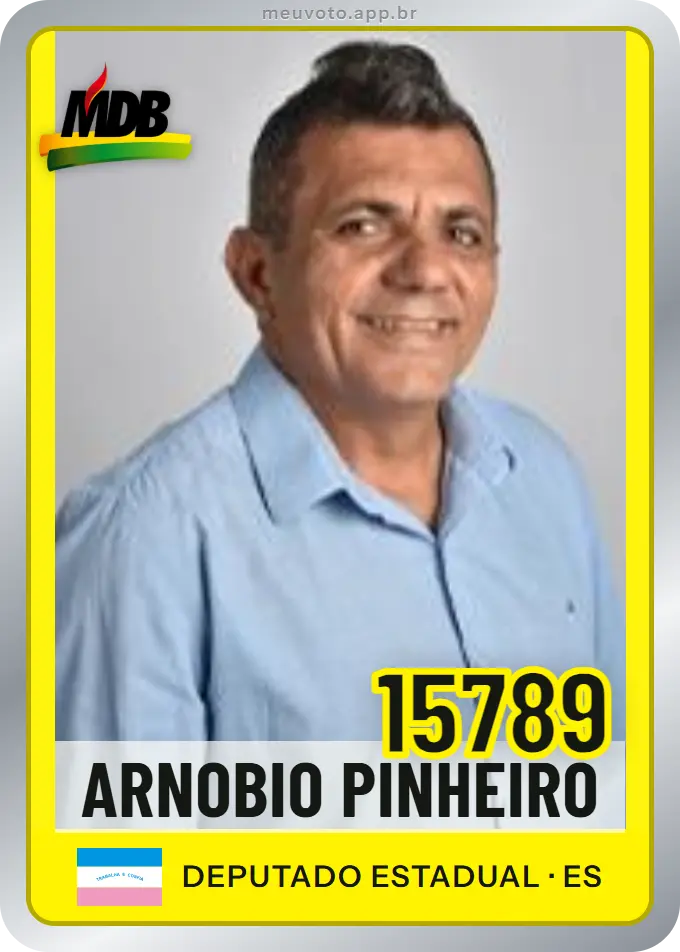 Carta de Arnobio Pinheiro, número 15789, MDB