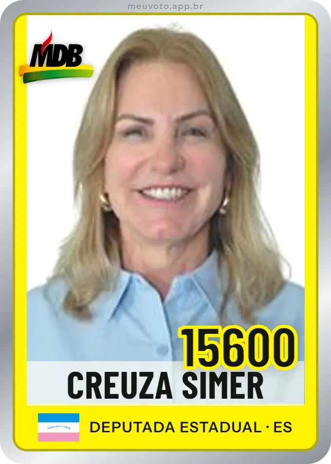 Carta de Creuza Simer, número 15600, MDB