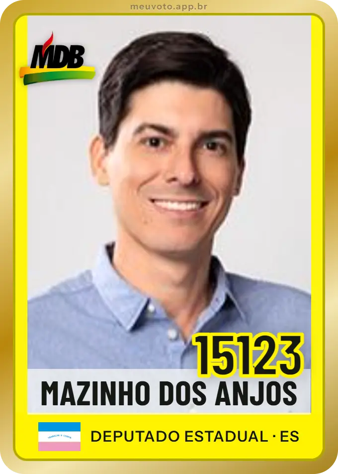 Carta de Mazinho dos Anjos, número 15123, MDB