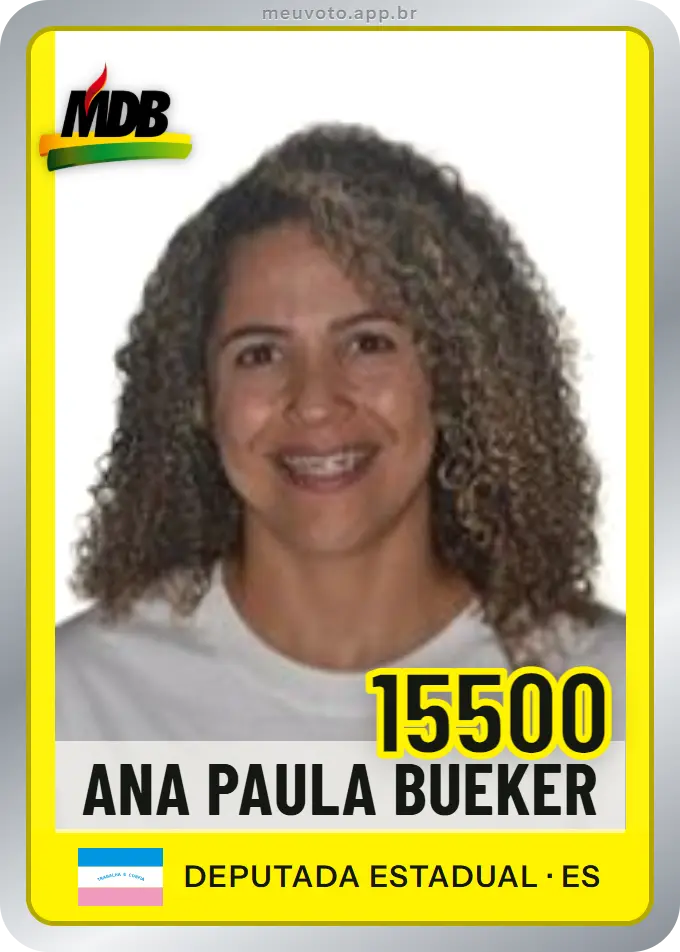 Carta de Ana Paula Bueker, número 15500, MDB