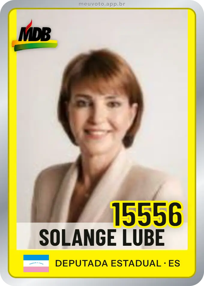 Carta de Solange Lube, número 15556, MDB