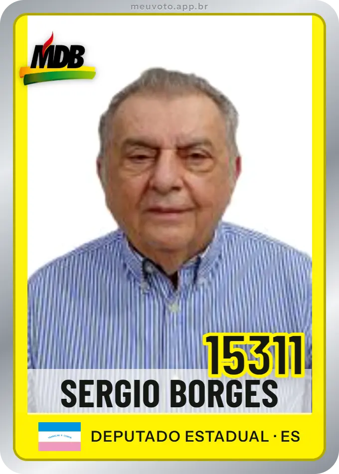 Carta de Sergio Borges, número 15311, MDB
