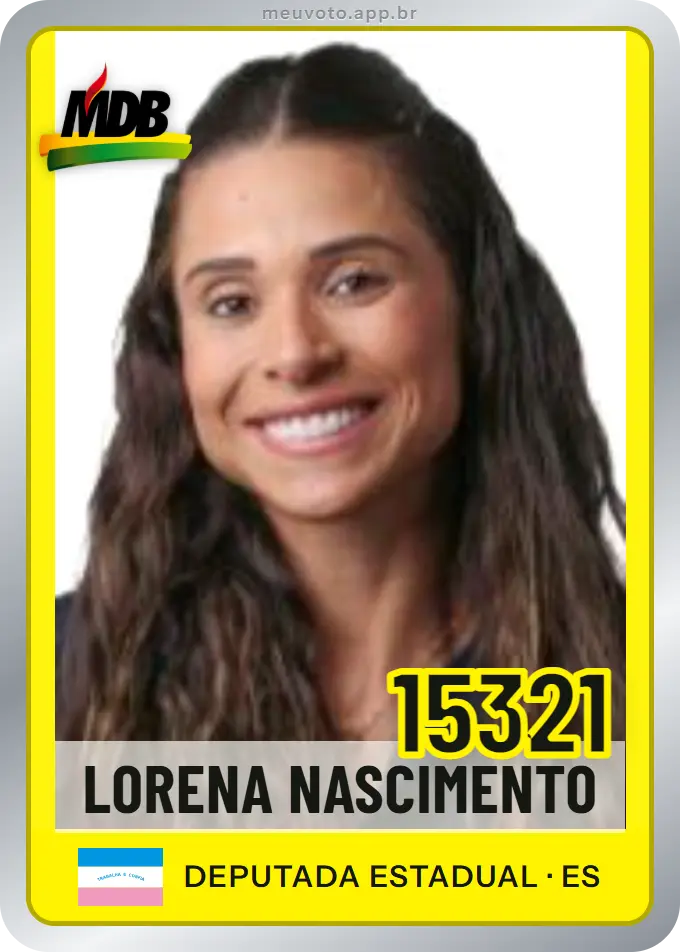 Carta de Lorena Nascimento, número 15321, MDB