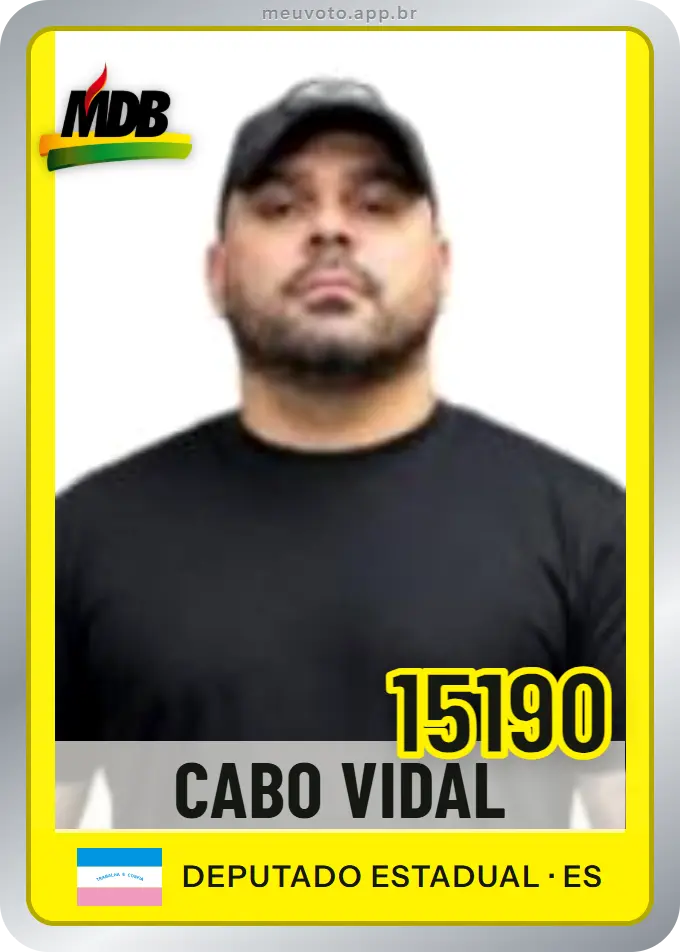 Carta de Cabo Vidal, número 15190, MDB