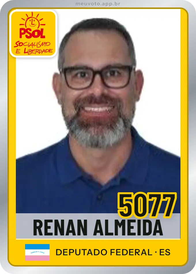 Carta de Renan Almeida, número 5077, PSOL