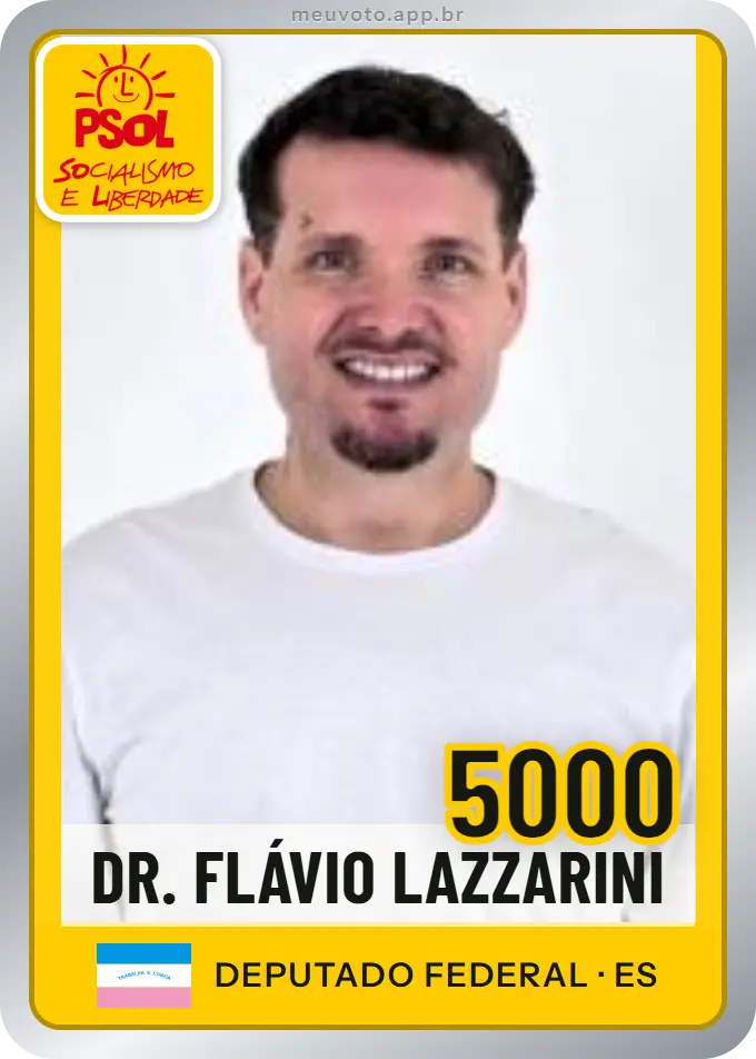 Carta de Dr. Flávio Lazzarini, número 5000, PSOL