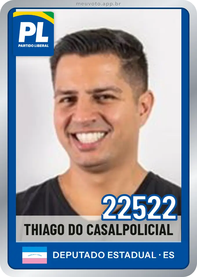 Carta de Thiago do Casalpolicial, número 22522, PL