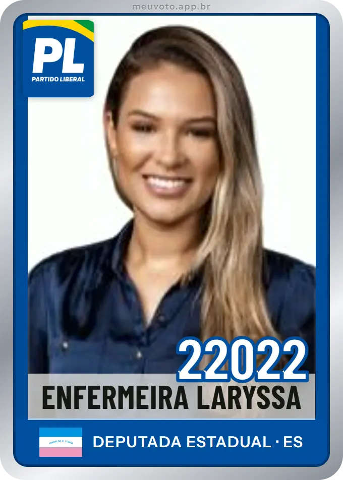 Carta de Enfermeira Laryssa, número 22022, PL
