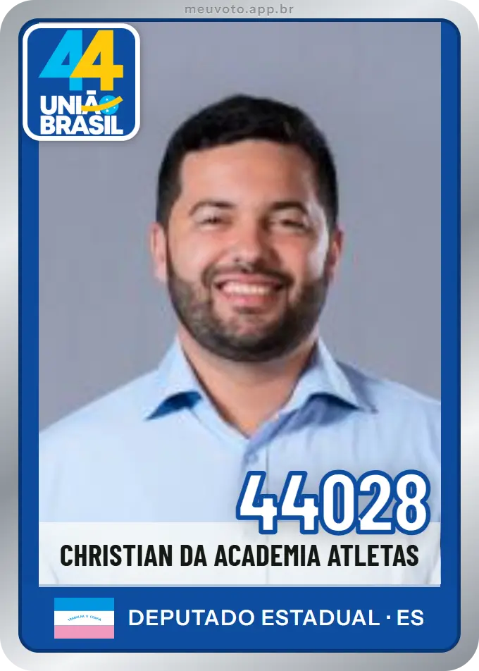 Carta de Christian da Academia Atletas, número 44028, União