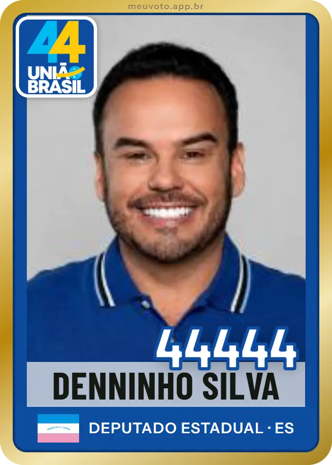 Carta de Denninho Silva, número 44444, União