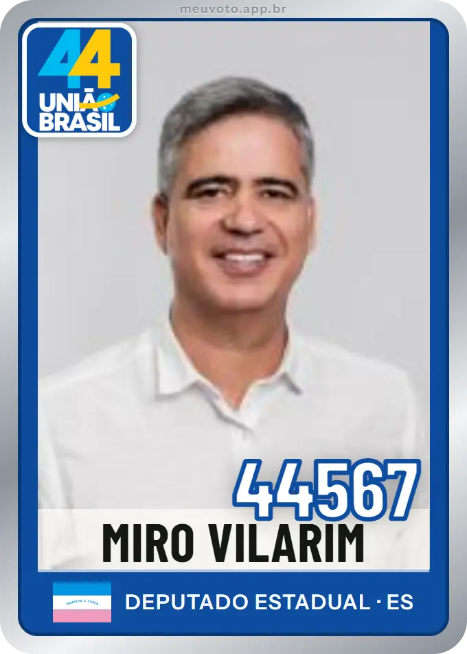 Carta de Miro Vilarim, número 44567, União
