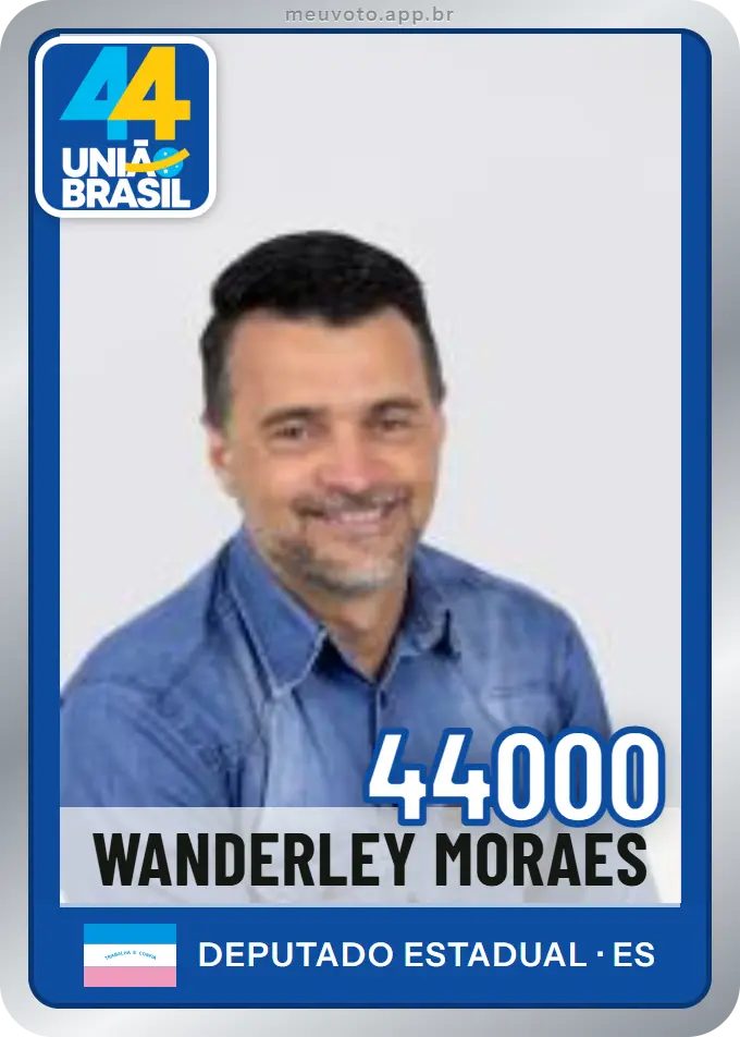 Carta de Wanderley Moraes, número 44000, União