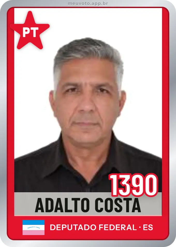 Carta de Adalto Costa, número 1390, PT