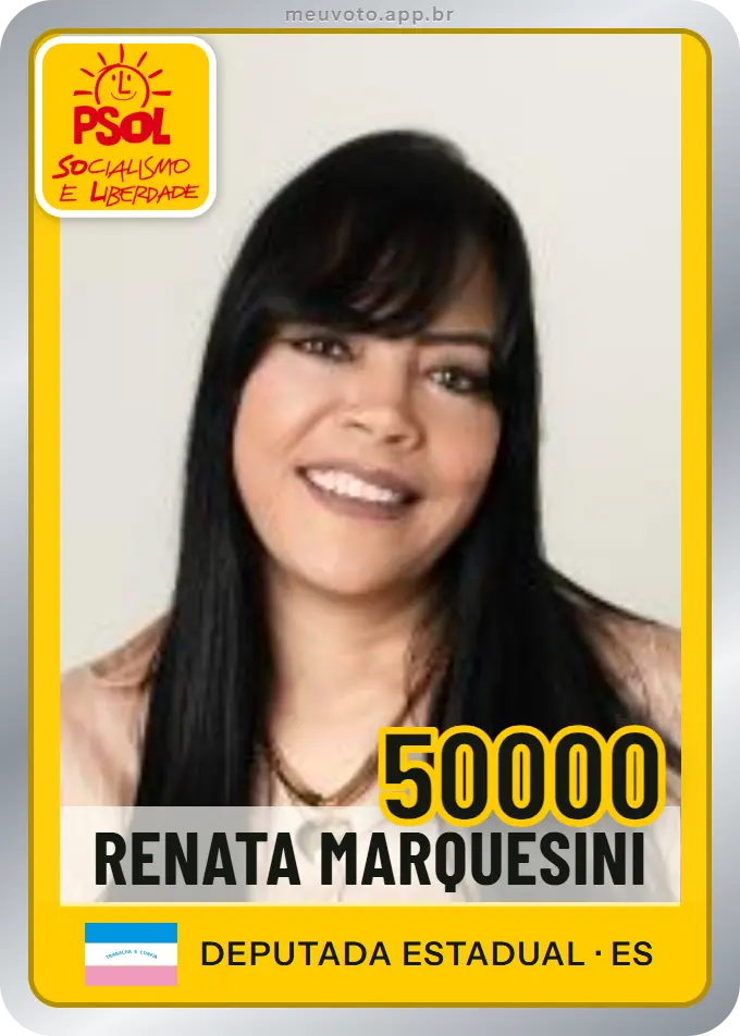 Carta de Renata Marquesini, número 50000, PSOL