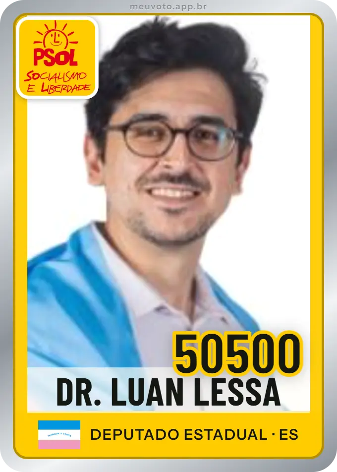 Carta de Dr. Luan Lessa, número 50500, PSOL