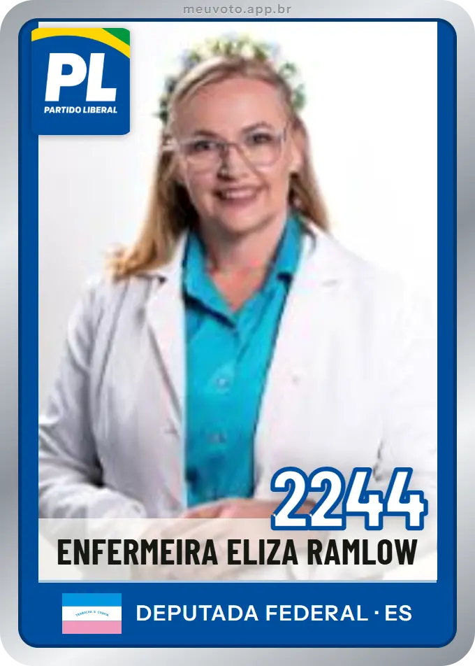 Carta de Enfermeira Eliza Ramlow, número 2244, PL