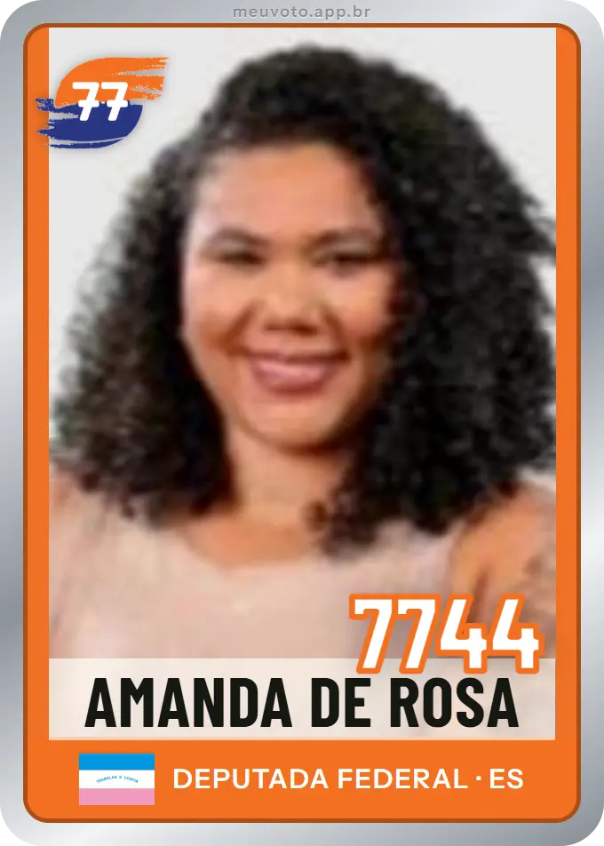 Carta de Amanda de Rosa, número 7744, Solidariedade