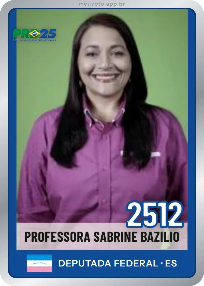 Carta de Professora Sabrine Bazilio, número 2512, PRD