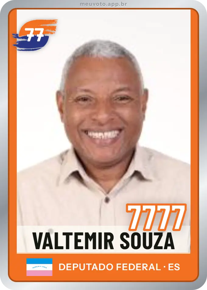 Carta de Valtemir Souza, número 7777, Solidariedade