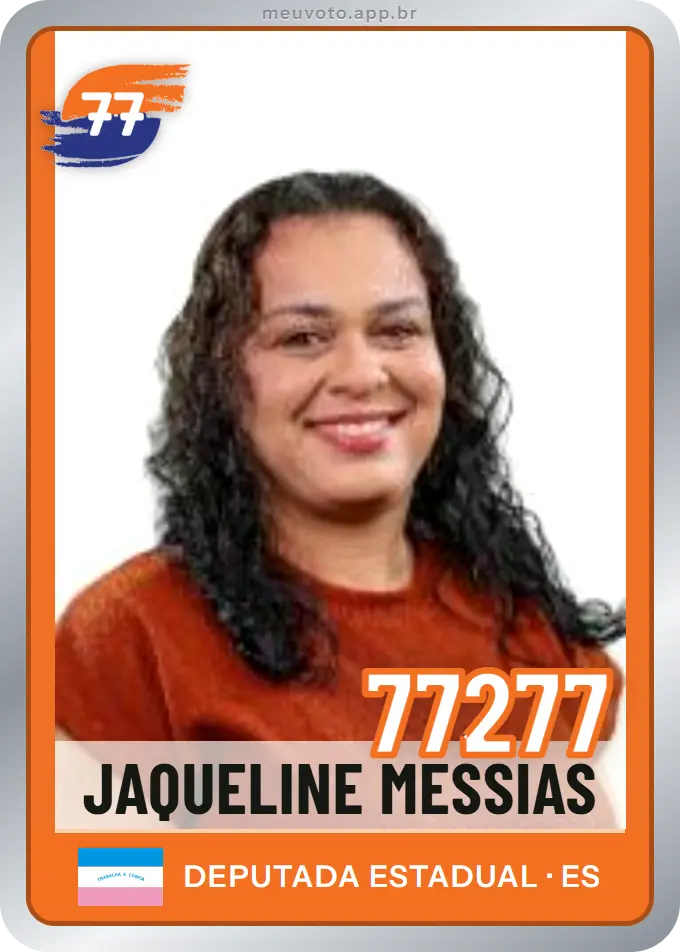 Carta de Jaqueline Messias, número 77277, Solidariedade
