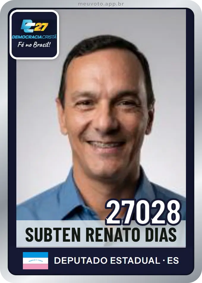 Carta de Subten Renato Dias, número 27028, DC