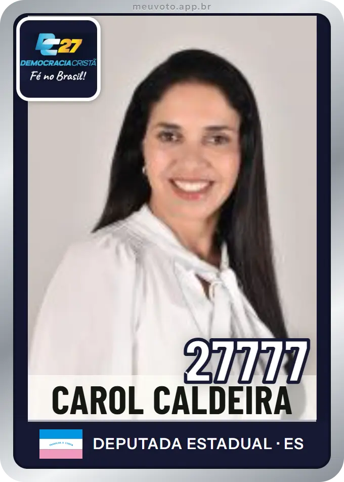 Carta de Carol Caldeira, número 27777, DC