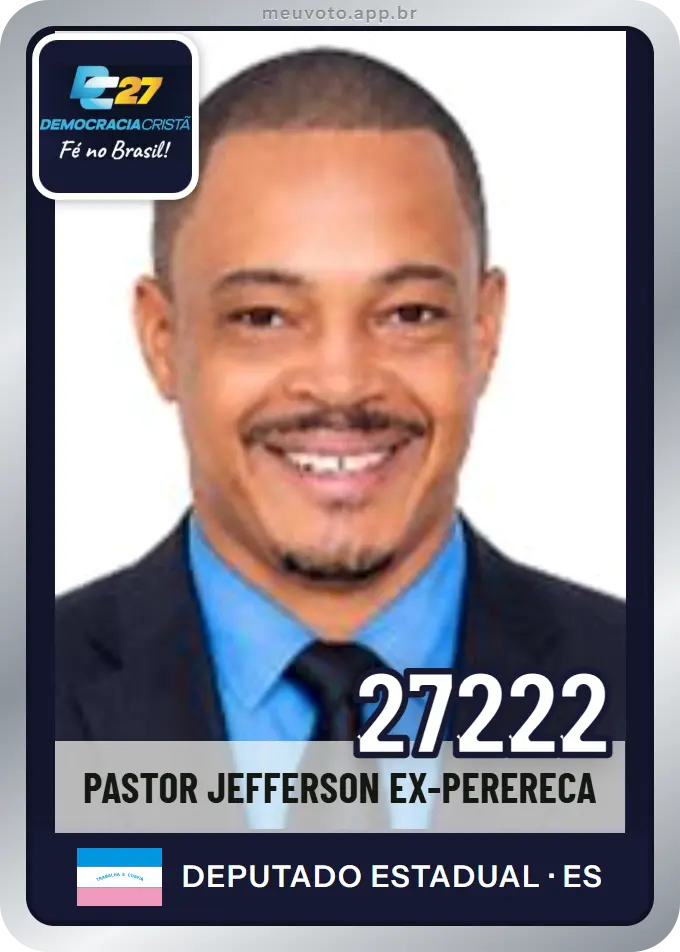 Carta de Pastor Jefferson Ex-Perereca, número 27222, DC