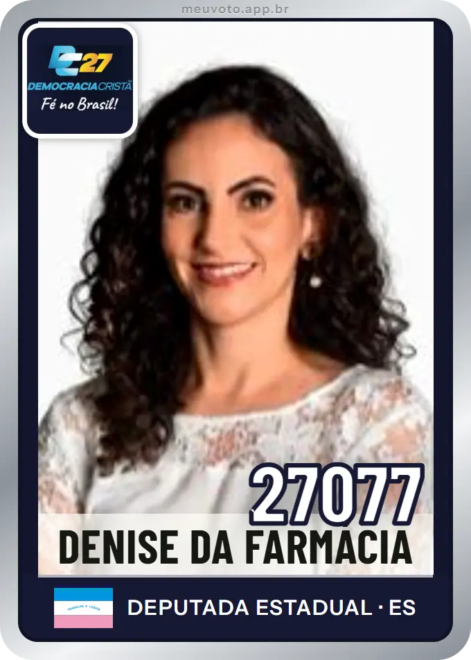 Carta de Denise da Farmácia, número 27077, DC