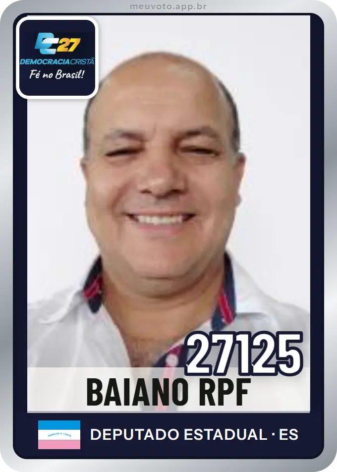 Carta de Baiano Rpf, número 27125, DC