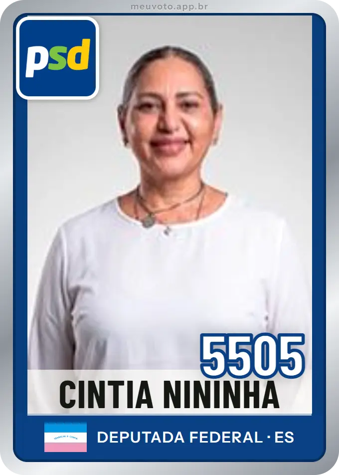 Carta de Cintia Nininha, número 5505, PSD