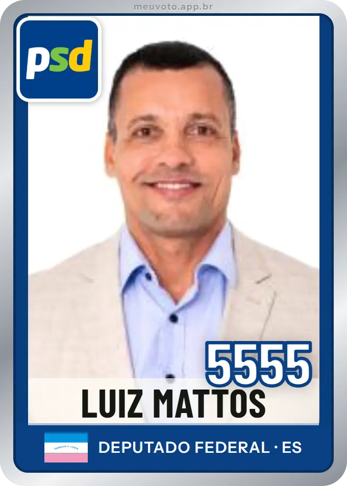 Carta de Luiz Mattos, número 5555, PSD