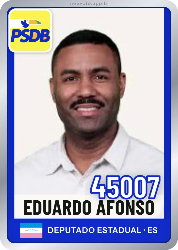 Carta de Eduardo Afonso, número 45007, PSDB