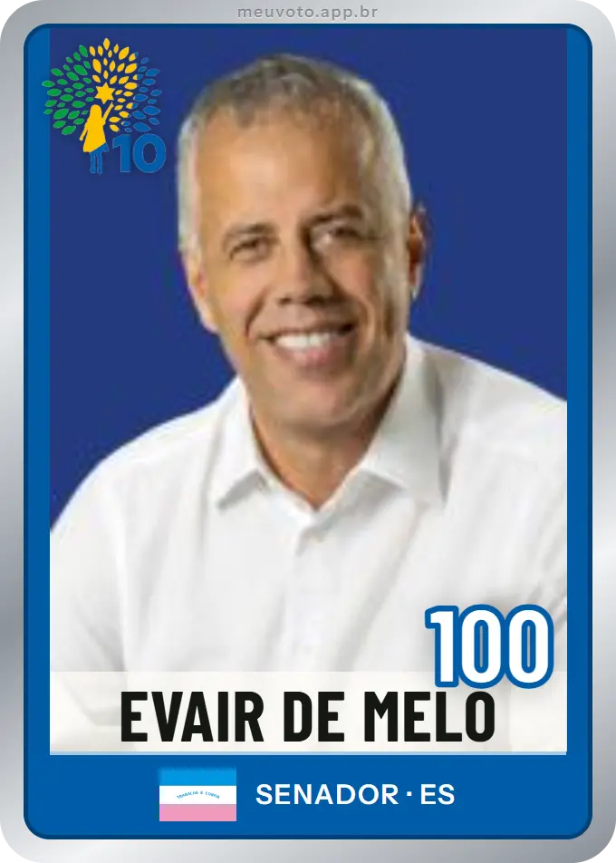 Carta de Evair de Melo, número 100, Republicanos