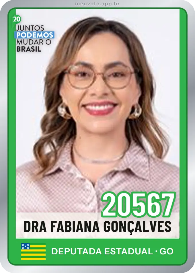 Carta de Dra Fabiana Gonçalves, número 20567, Podemos