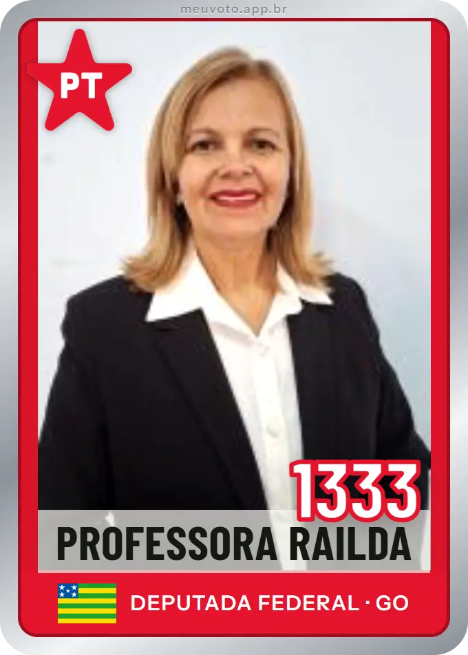 Carta de Professora Railda, número 1333, PT