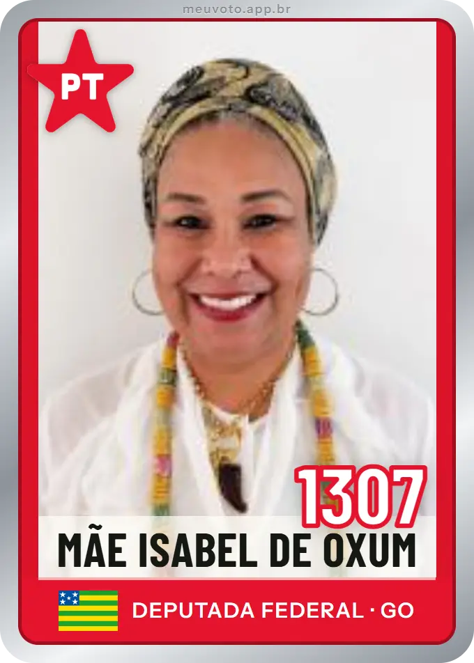 Carta de Mãe Isabel de Oxum, número 1307, PT