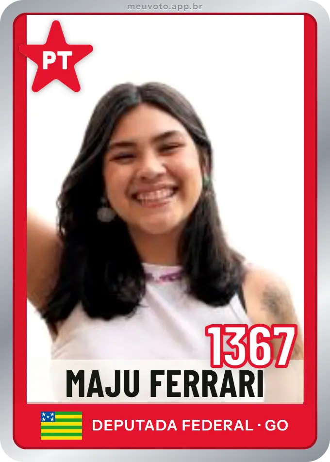 Carta de Maju Ferrari, número 1367, PT