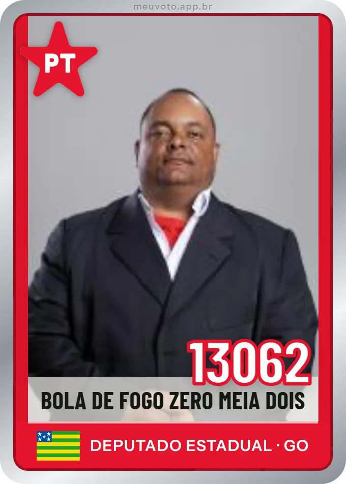 Carta de Bola de Fogo Zero Meia Dois, número 13062, PT