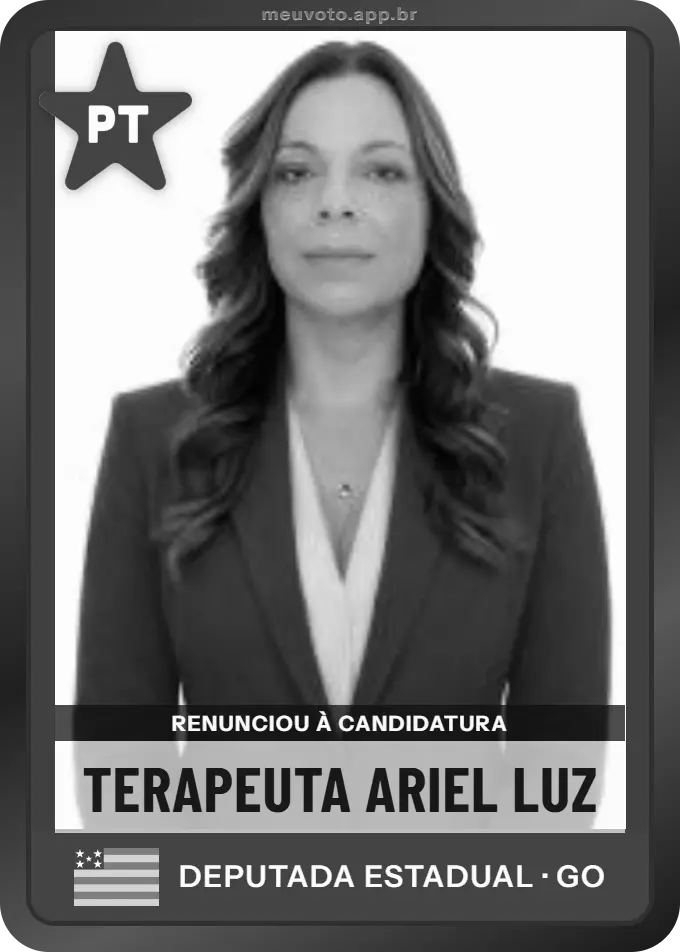 Carta de Terapeuta Ariel Luz, PT. Renunciou à candidatura e não vai à urna.