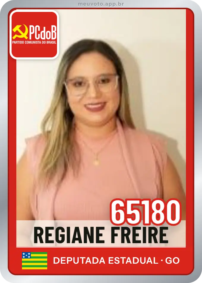 Carta de Regiane Freire, número 65180, PCdoB