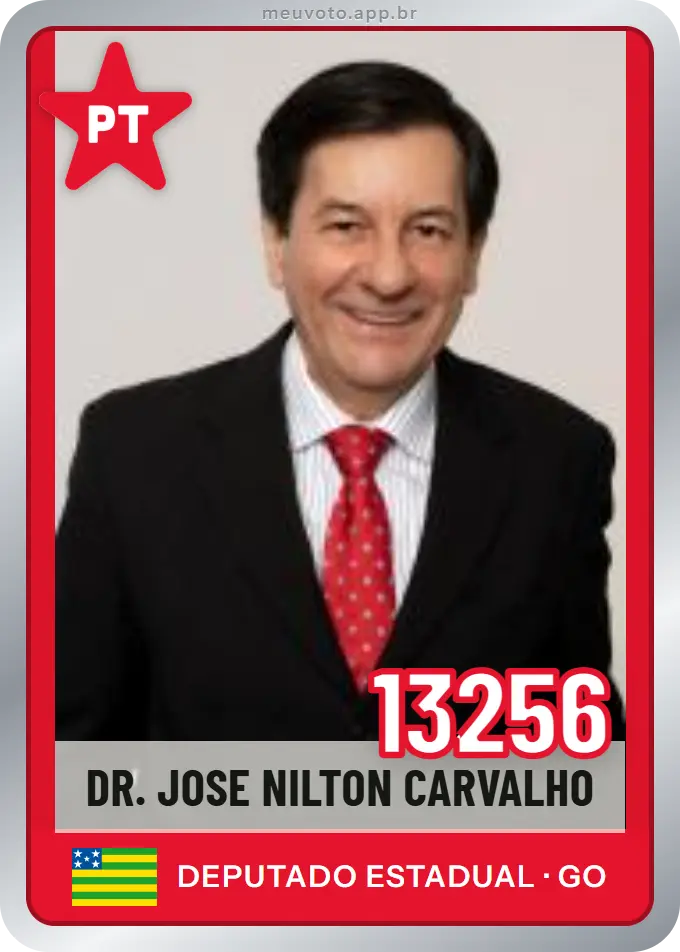 Carta de Dr. Jose Nilton Carvalho, número 13256, PT