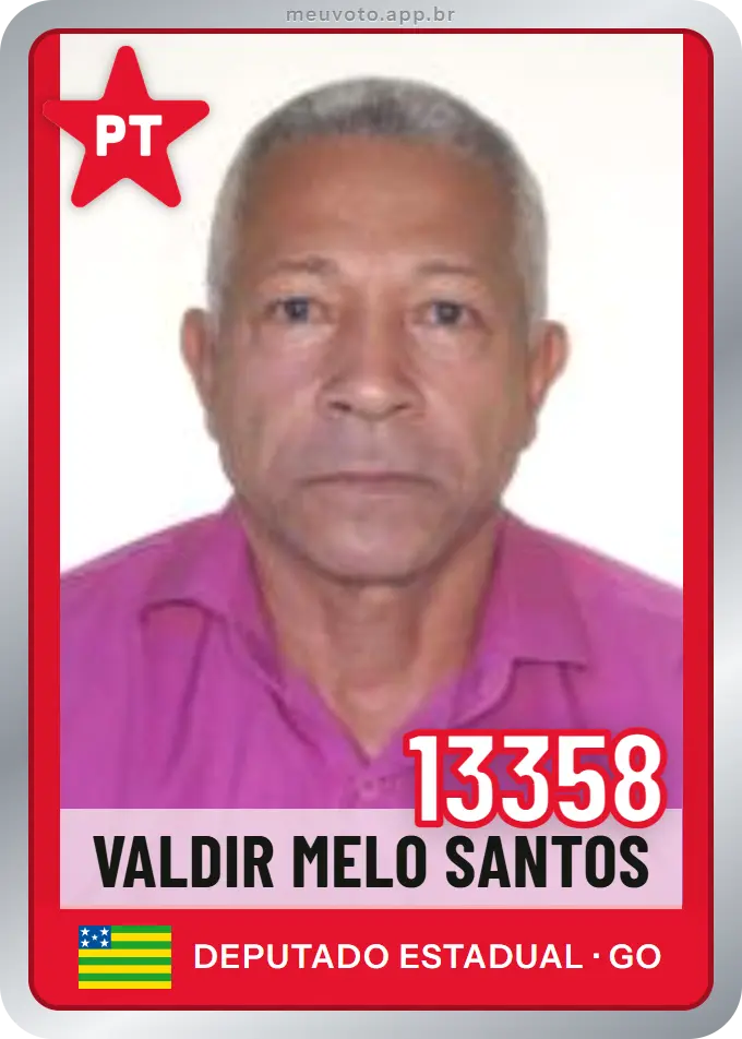 Carta de Valdir Melo Santos, número 13358, PT