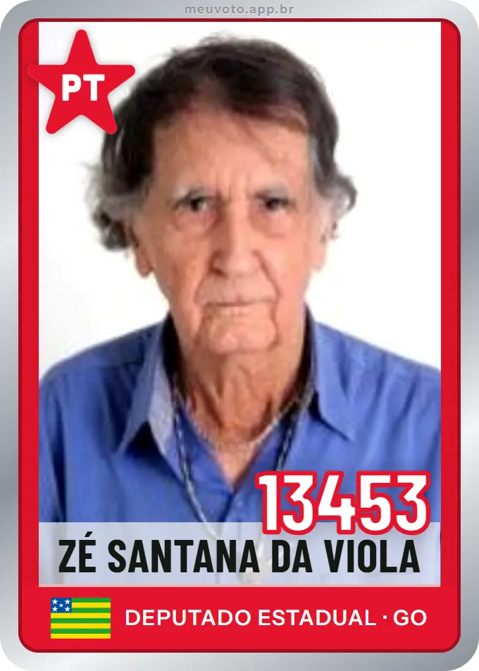 Carta de Zé Santana da Viola, número 13453, PT